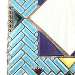 Handmade Tile Mosaic Panel Backsplash 1/4 to 3/8 Thick, 13.5x 15.5 Mounted On