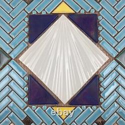 Handmade Tile Mosaic Panel Backsplash 1/4 to 3/8 Thick, 13.5x 15.5 Mounted On
