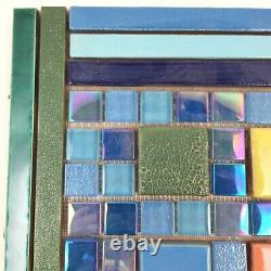 Handmade Tile Mosaic Panel Backsplash 3/8 Thick, 12 x 15.25 Mounted On Mesh