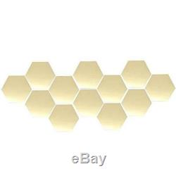 Hexagon Tiles Mosaic Wall Stickers Self Adhesive Decals Home Decor Chrome Gold