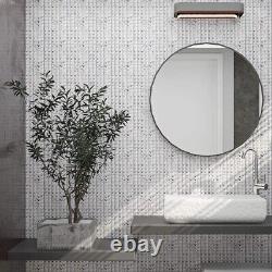 High-Quality Peel and Stick Silver Mirror Glass Mosaic Tile Easy Installation