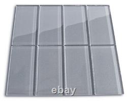 Ice Glass Subway Tile 3x6 for Backsplashes, Showers & More BOX OF 11 SQFT