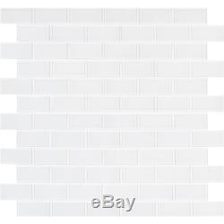 Ice Subway 11.81 In. X 11.81 In. X 8Mm Glass Mesh-Mounted Mosaic Tile 9.70 Sq