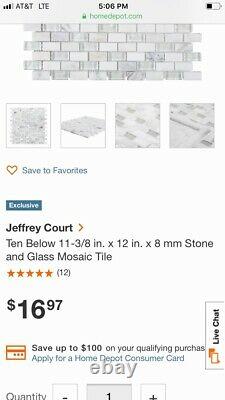 Jeffrey Court 96002 Ten Below Backsplash Tile 1 Box of 10 Free Shipping