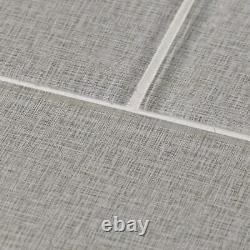 Jeffrey Court Glass Tile Printed Linen Textured Look Pattern Gray (8-Sq-Ft/Case)