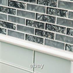Jeffrey Court Wall Tile 3 in. X 6 in. Glossy Glass Mist Blue (10 sq. Ft. /Case)