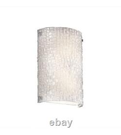 Justice Designs Wall Sconce round in white 3FRM-5541-TILE-NCKL