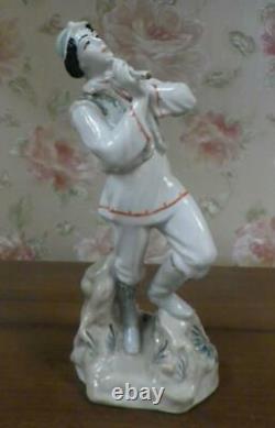 Lel, fairy deity, musician with a musical pipe Russian porcelain figurine 9074u