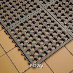 Lightweight Modular Tiles, Anti-Fatigue Mat, Commercial Grade 3' x 3', 2-Pack