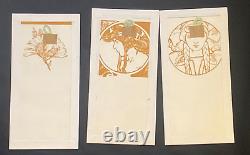 Lot Of 18 Alphonse Mucha 8x4 Prints on Glass Wall Tiles Seasons Moon Star Day