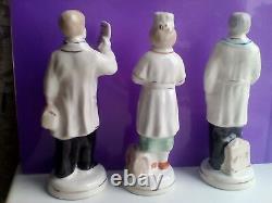 Lot Soviet Medical Doctor Nurse Russian ukrainian porcelain figurine figurines u