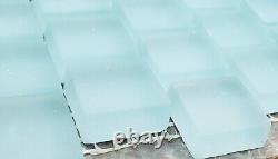 Lot of 850 Original Style 1 Square Pechora Matte Blue Mosaic Glass Tiles GA9547