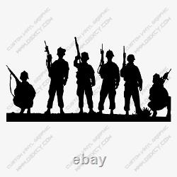 MILITARY ARMY SOLDIERS VINYL DECAL STICKER CAR TRUCK WINDOW WALL Cup Wood