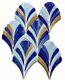 MOSAIC Stained Glass Tile Glass Floor and Wall Tile Stained glass (10 Pcs)