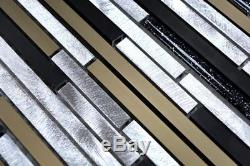 MOSAIC tile aluminum composite black bronze gold glitter wall 49-S401 f 10sheet
