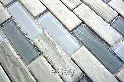 MOSAIC tile ceramic glass gray chopsticks trinity glass wall 26-0202 f 10 sheet