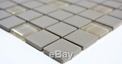 MOSAIC tile ceramic light gray unglazed glass floor wall 18-0212-R10 f 10 sheet