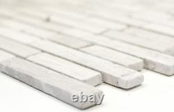MOSAIC tile marble natural stone brick gray strip 40-MOSBrick2012 f 10 sheet