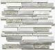 MOSAIC tile quartz natural stone aluminum silver gray beige 49-XSA535 f 10sheet