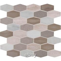 MSI Floor/Wall Tile Bellagio Honed Marble Look Blend Hexagon (9.7-Sq-Ft/Case)