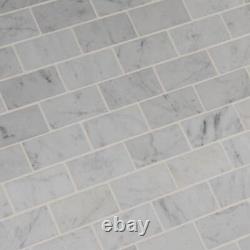 MSI Floor and Wall Tile Polished Marble 12x12x10 mm White (10 sq. Ft. / case)