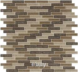 MSI GLSGGBRK-VC8MM 12 x 12 Brick Joint Mosaic Wall Tile - MultiColor