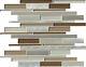 MSI GLSMTIL-MA8MM 12 x 12 Linear Mosaic Wall Tile Smooth Glass Visual