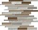 MSI GLSMTIL-MA8MM 12 x 12 Linear Mosaic Wall Tile Smooth MultiColor