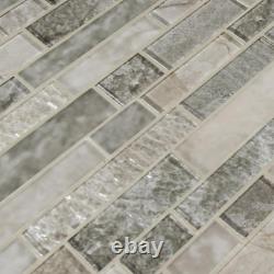 MSI Glass Wall Tile 12 in. X 12 in. Mosaic Savoy Interlocking(10 sq. Ft. / case)
