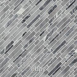 MSI Glass Wall Tile Interlocking Textured Patterned Look Flat (9.5-Sq-Ft/Case)