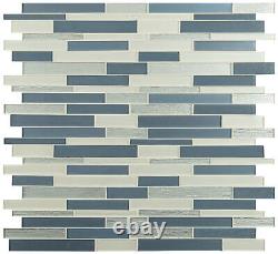 MSI SMOT-GLSBIL-6MM 12 x 12 Linear Mosaic Wall Tile Glossy Anacapri