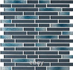 MSI SMOT-GLSIL-6MM-V2 12 x 12 Linear Mosaic Wall Tile Glossy Harbor