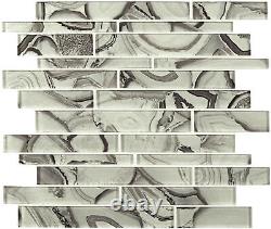 MSI SMOT-GLSIL-SUPNOV8MM 12 x 12 Linear Mosaic Wall Tile - Super Nova