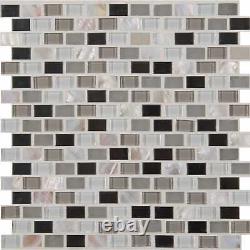 MSI SMOT-GLSMT-8MM 1 x 1 Brick Joint Mosaic Tile Varied Glass