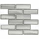 MSI SMOT-GLSST-8MM2 12 x 12 Brick Mosaic Wall Tile Glossy Ombre Grigia
