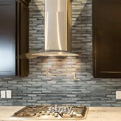 MSI SMOT-GLSST-8MM2 12 x 12 Brick Mosaic Wall Tile Glossy Ombre Grigia