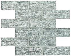 MSI SMOT-GLSST-CHIBRI8MM 12 x 12 Brick Mosaic Wall Tile - Chilcott Bright