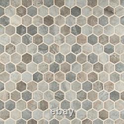 MSI SMOT-GLS-6MM-V2 12 x 13 Hexagon Geometric Mosaic Wall Tile Stonella