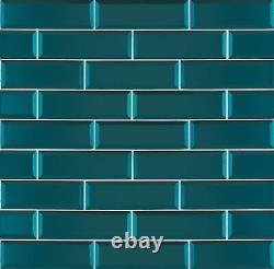 MSI SMOT-GL-T-VERU2.5X8 3 x 8 Subway Wall Tile Glossy Visual Azul