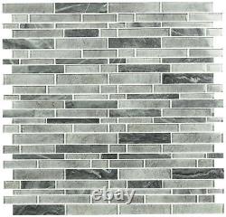 MSI SMOT-SGLSIL-FOUHIL8MM 12 x 12 Linear Mosaic Wall Tile - Fountain Hills