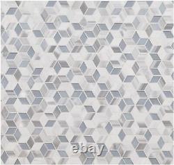 MSI SMOT-SGLSMT-HARCUB8MM 12 x 12 Square Cubed Wall Mosaic Tile Harlow