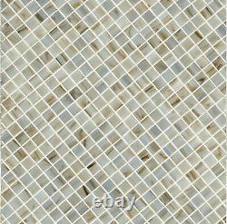 MSI THDW3-SH-3/4X3/4GL 1 Square Mosaic Tile Glossy Glass Ivory Iridescent