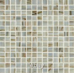 MSI THDW3-SH-3/4X3/4GL 1 Square Mosaic Tile Glossy Glass Ivory Iridescent