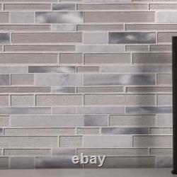 MSI Wall Tile 11.75x12.5 Mosaic Mixed Metal Look White Wave (20-Sq-Ft/Case)