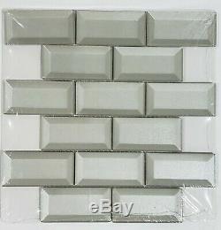 Marazzi Silver Glass Brick Joint Mosaic Wall Tile (lot of 40) ST0624BJMS1P