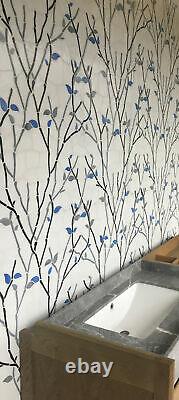 Medici and Co GLNRJAZCP Jazz Varying Floral Mosaic Wall Tile - Winter