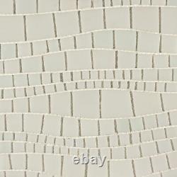 Medici and Co GLNRJAZMA Jazz Varying Wave Mosaic Wall Tile - Bianco