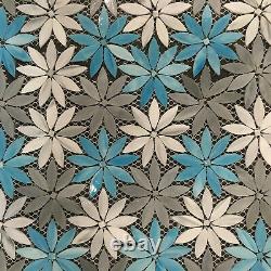 Medici and Co GLNRJAZ Jazz Varying Floral Mosaic Wall Tile - Hydrangea