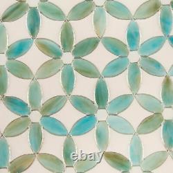 Medici and Co GLNRJAZ Jazz Varying Floral Mosaic Wall Tile - Hydrangea