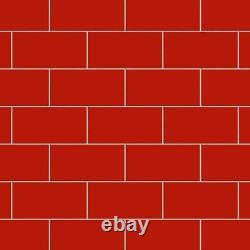 Merola Tile Ceramic Floor And Wall Tile 3-7/8 x 7-3/4 Red(11.0 sq. Ft. /Case)